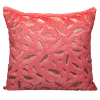 HKM-797267 Nordic Solid Color Plush Pillowcase with Imitation Feather Design - Available in Four Colors