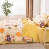 HKM-797395 Cartoon-Themed Four-Piece Bedding Set in Skin-Friendly Cotton for 1.5m, 1.8m, and 2.0m Beds