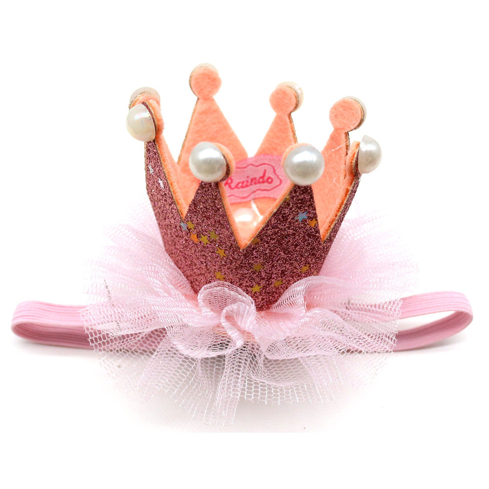 HKM-797395 Pet Dog Crown Hat in Multiple Colors for Birthday Parties
