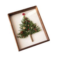 HKM-797523 Solid Wood Black Walnut Dried Flower Photo Frame - Modern Rectangular Design