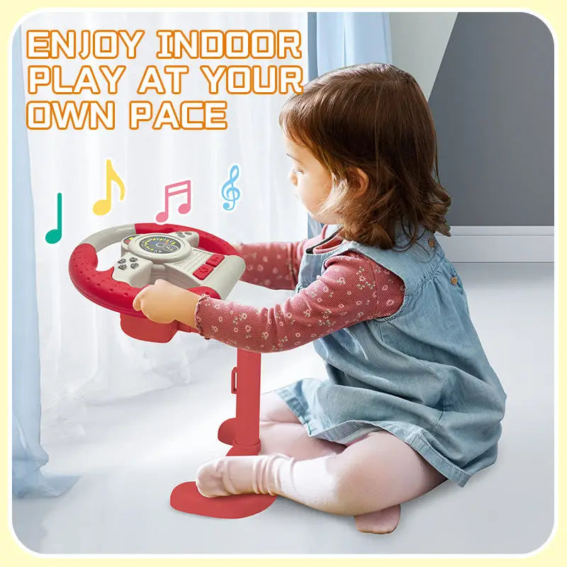 HKM-797587 360 Degree Rotating Baby Steering Wheel Toy for Early Education and Hand Coordination