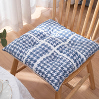 HKM-797651 Houndstooth Pattern Student Dormitory Seat Cushion with Straps - Autumn & Winter Comfort