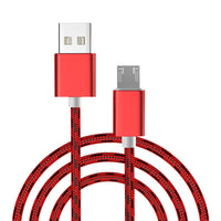 HKM-797971 Three-in-One Data Cable for Mobile Devices - Compatible with Android, iPhone, and Type-C Devices - Durable Metal and Nylon Braid Construction - Universal Fit