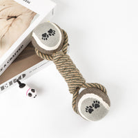 HKM-798035 Durable Puppy Molar Toy with Tennis Cotton Rope for Medium and Large Dogs