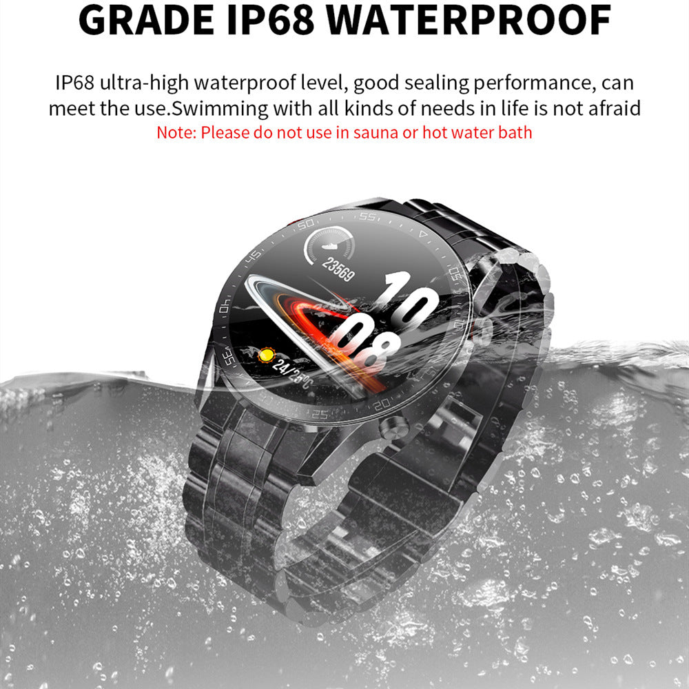 HKM-798099 Stylish Bluetooth Health Monitoring Watch with Steel Band for Business and Everyday Use