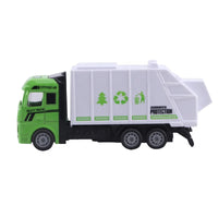 HKM-798227 1:43 Diecast Metal Garbage Truck Toy for Kids, Pull Back Action, Ages 2-7
