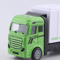 HKM-798227 1:43 Diecast Metal Garbage Truck Toy for Kids, Pull Back Action, Ages 2-7