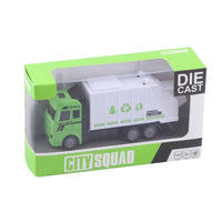 HKM-798227 1:43 Diecast Metal Garbage Truck Toy for Kids, Pull Back Action, Ages 2-7