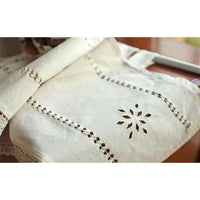 HKM-798291 Coarse Cotton Linen Crochet Coffee Rod Curtain - American Style, 150CM x 45CM, Ideal for Living Room, Bedroom, Balcony