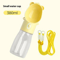 HKM-798355 2 In 1 Portable Dog Water Bottle For Small Big Dogs Cat Outdoor Leak-proof Puppy Drinking Bowl With Food Container Pets Feeder Pet Products