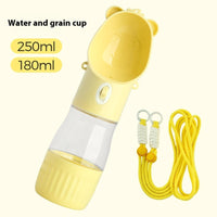 HKM-798355 2 In 1 Portable Dog Water Bottle For Small Big Dogs Cat Outdoor Leak-proof Puppy Drinking Bowl With Food Container Pets Feeder Pet Products