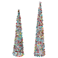HKM-798355 Colorful Retractable Folding Christmas Tree Ornaments - 150cm/180cm Height