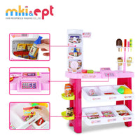 HKM-798419 Pretend Play Ice Cream Shop Toy Set for Kids Ages 6 and Up, Colorful ABS Plastic, 76x56x27cm