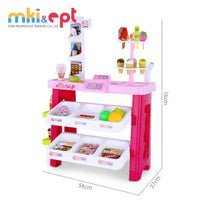 HKM-798419 Pretend Play Ice Cream Shop Toy Set for Kids Ages 6 and Up, Colorful ABS Plastic, 76x56x27cm