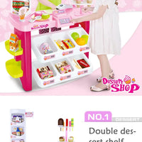HKM-798419 Pretend Play Ice Cream Shop Toy Set for Kids Ages 6 and Up, Colorful ABS Plastic, 76x56x27cm