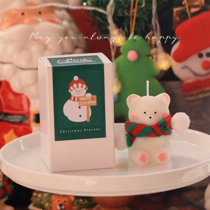 HKM-798547 Aromatherapy Candle Gift Box - Handmade Soy Wax Floral Candles with Festive Scents