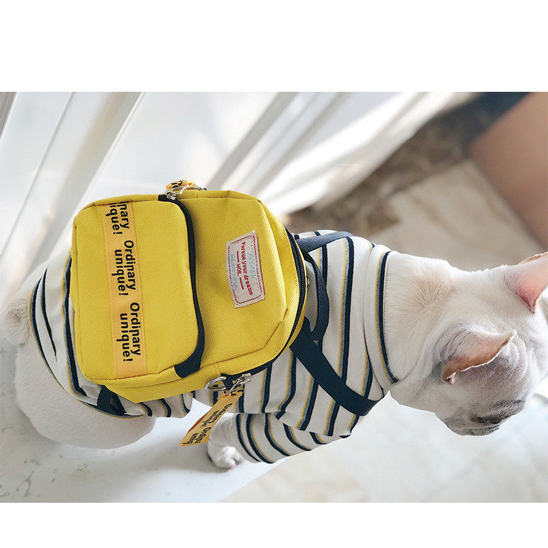HKM-798611 Striped Dog Clothes with Adjustable Straps - Size M & L Available