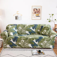 HKM-798803 Modern Elastic Armchair Cover in Storm with Plant and Flower Pattern - Multiple Sizes Available