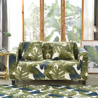 HKM-798803 Modern Elastic Armchair Cover in Storm with Plant and Flower Pattern - Multiple Sizes Available