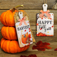 HKM-798867 Autumn Wooden Door Plate Pendant Set for Thanksgiving – 3 Decorative Styles