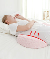HKM-798867 Latex Maternity Waist and Side Sleeping Support Pillow - Sakura Pink, Lemon Green, Du Ruo Blue