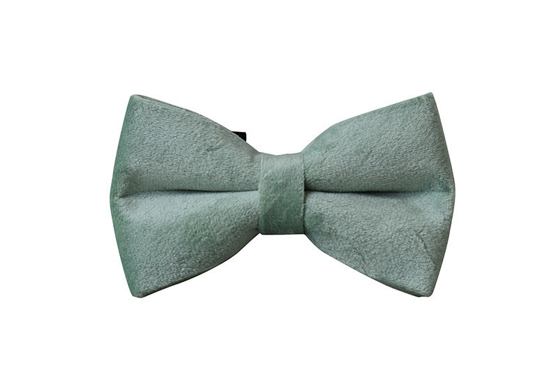 HKM-798931 Mint Green Velvet Dog Collar and Leash Set with Bow Tie and Dog Ring