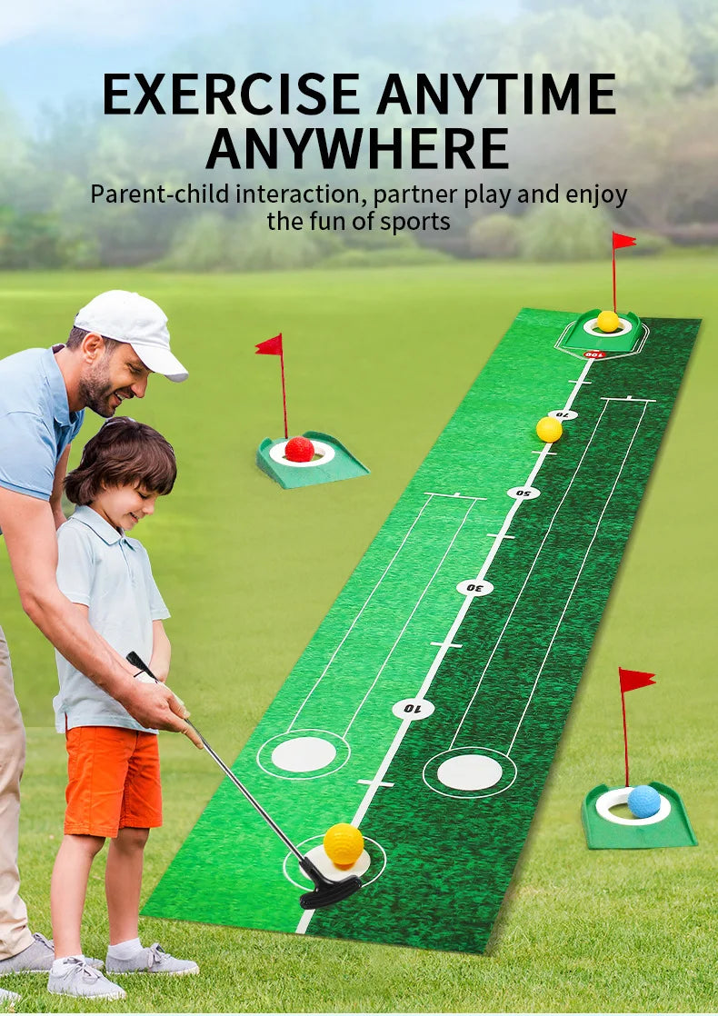 HKM-798995 Children's 2-in-1 Golf Target Throwing Mat - Indoor & Outdoor Sports Training Set, Plastic, 74x50x98 CM