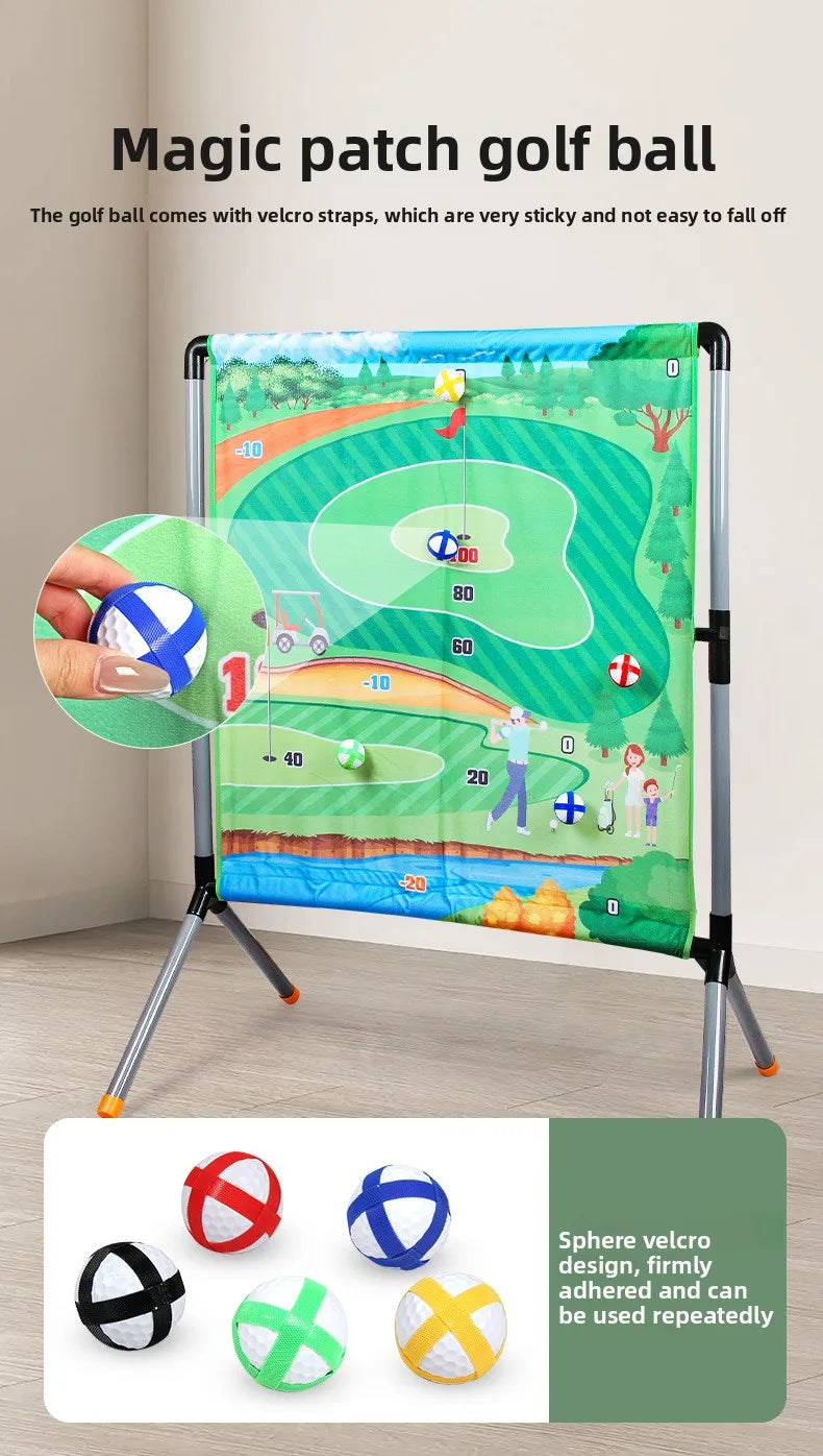 HKM-798995 Children's 2-in-1 Golf Target Throwing Mat - Indoor & Outdoor Sports Training Set, Plastic, 74x50x98 CM