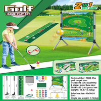 HKM-798995 Children's 2-in-1 Golf Target Throwing Mat - Indoor & Outdoor Sports Training Set, Plastic, 74x50x98 CM
