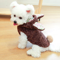 HKM-799059 Floral Rabbit Cotton Dog Coat with Big Ears for Pets - XS to XL Sizes Available