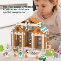 HKM-799315 Building Blocks Mortise and Tenon Puzzle Toy for Creative Construction, 107-Piece Educational Set for Ages 5-13