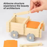 HKM-799315 Building Blocks Mortise and Tenon Puzzle Toy for Creative Construction, 107-Piece Educational Set for Ages 5-13