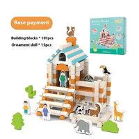 HKM-799315 Building Blocks Mortise and Tenon Puzzle Toy for Creative Construction, 107-Piece Educational Set for Ages 5-13