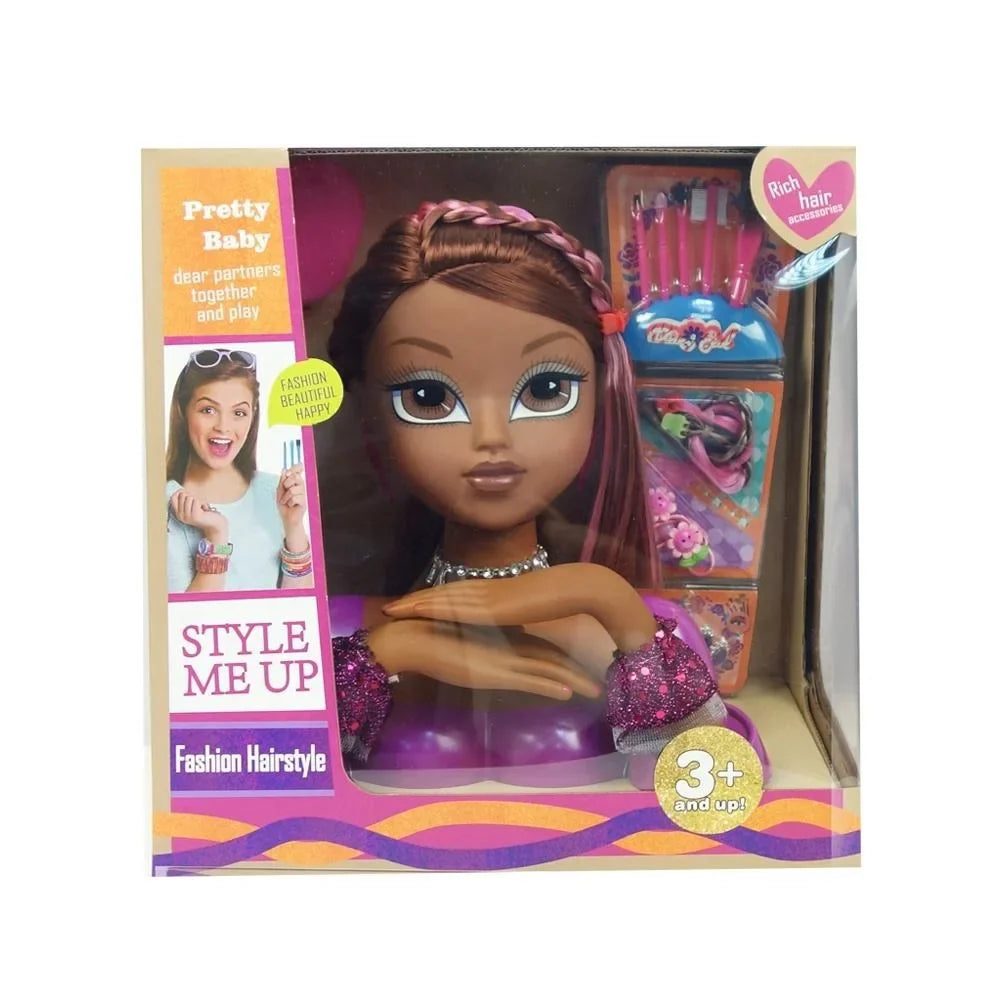 32 Inch Black Head Doll with Makeup Accessories for Pretend Play - Ideal for Kids Ages 2 to 13