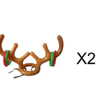 HKM-799507 Inflatable Reindeer Antler Hat Ring Toss Game - Holiday Fun for Families and Kids