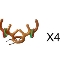HKM-799507 Inflatable Reindeer Antler Hat Ring Toss Game - Holiday Fun for Families and Kids