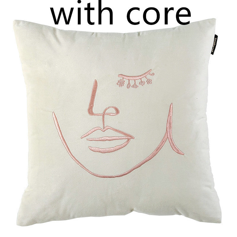 HKM-799571 Modern Striped Wool Cushion Cover for Sofa and Waist Support