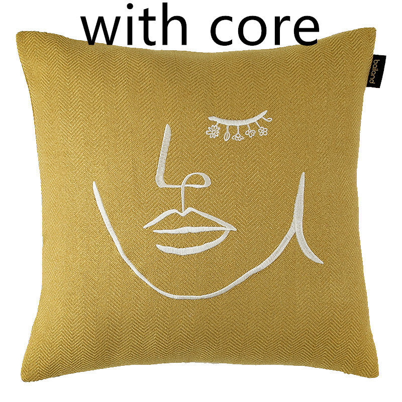HKM-799571 Modern Striped Wool Cushion Cover for Sofa and Waist Support