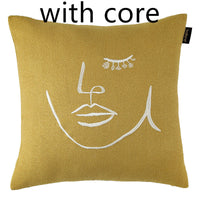 HKM-799571 Modern Striped Wool Cushion Cover for Sofa and Waist Support