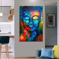 HKM-799891 Buddha Wall Art Canvas - Modern Buddhist Canvas Paintings for Home Decor in Various Sizes