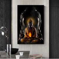 HKM-799891 Buddha Wall Art Canvas - Modern Buddhist Canvas Paintings for Home Decor in Various Sizes