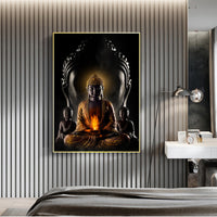 HKM-799891 Buddha Wall Art Canvas - Modern Buddhist Canvas Paintings for Home Decor in Various Sizes