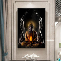 HKM-799891 Buddha Wall Art Canvas - Modern Buddhist Canvas Paintings for Home Decor in Various Sizes