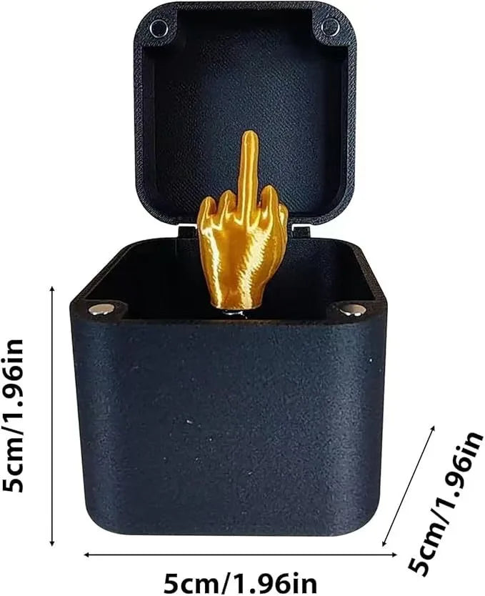 HKM-799891 Creative 3D Printed Middle Finger Gift Box - Fun Prank for Home Decoration