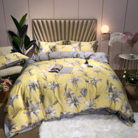 HKM-799891 Elegant 80 Tencel Luxury Bedding Set with Patch Embroidery - Multiple Designs and Sizes Available