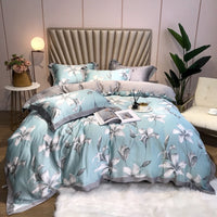 HKM-799891 Elegant 80 Tencel Luxury Bedding Set with Patch Embroidery - Multiple Designs and Sizes Available