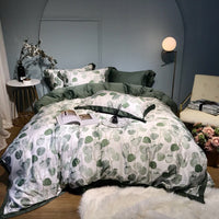 HKM-799891 Elegant 80 Tencel Luxury Bedding Set with Patch Embroidery - Multiple Designs and Sizes Available