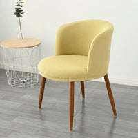 HKM-799955 Low Back All-Inclusive Stretch Dining Chair Cover - Modern Semi-Arc Design in Various Colors