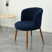 HKM-799955 Low Back All-Inclusive Stretch Dining Chair Cover - Modern Semi-Arc Design in Various Colors