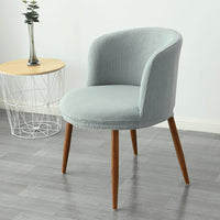 HKM-799955 Low Back All-Inclusive Stretch Dining Chair Cover - Modern Semi-Arc Design in Various Colors